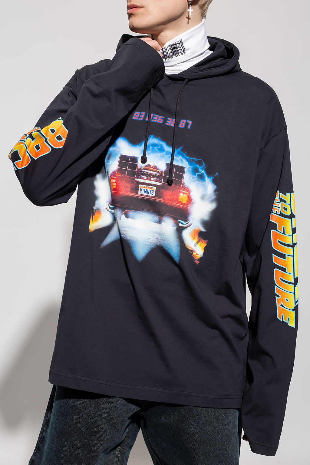Black Hoodie with 'Back to the Future' print VTMNTS - Vitkac
